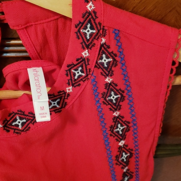 Boho Embroidered Red Dress - Picture 8 of 8